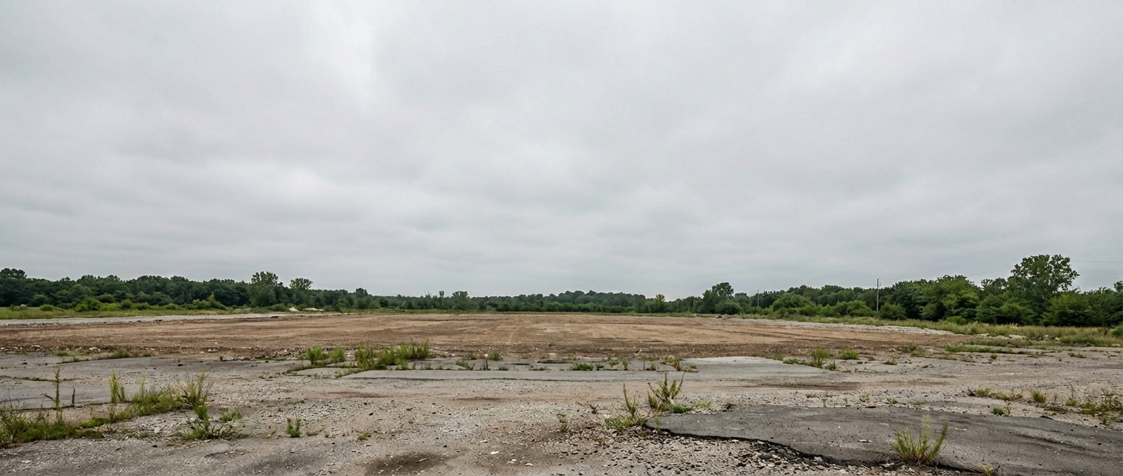 Участок после демонтажа