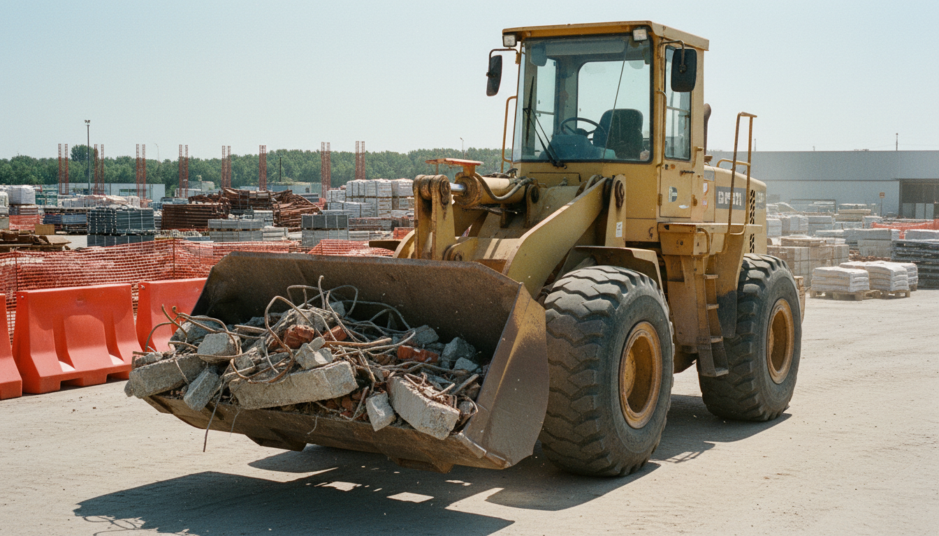 Погрузчик на объекте