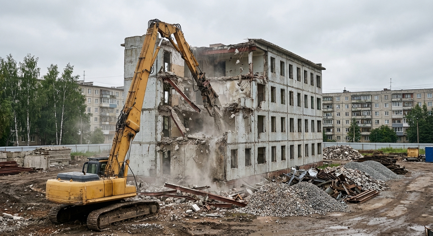 Строительная техника на участке